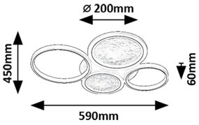 Plafonieră LED dimabilă Rabalux 71378 ARANIS LED/40W/230V 3000-6500K + telecomandă