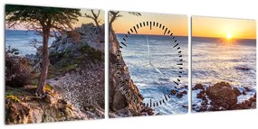 Tablou - Malul pacfic (cu ceas) (90x30 cm)