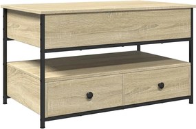 vidaXL Măsuță de cafea stejar sonoma 85x50x50 cm lemn prelucrat/metal