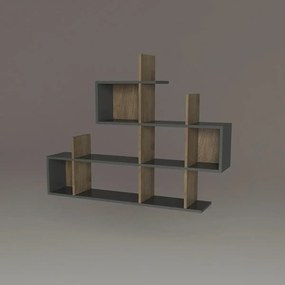 Raft perete Cassy Homs gri-nuc 129 x 22 x 99 cm