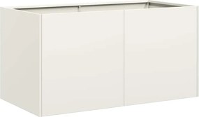 vidaXL Jardinieră alb 80x40x40 cm Oțel laminat la rece