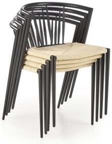 Scaun de bucaterie Nadal, crem/negru