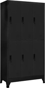 vidaXL Fișet, negru, 90x45x180 cm, oțel