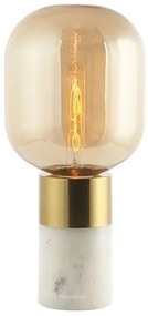 Veioza, lampa de masa design modern Crid alb, champagne, alama