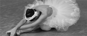Tablou - Balerină, alb-negru (120x50 cm)
