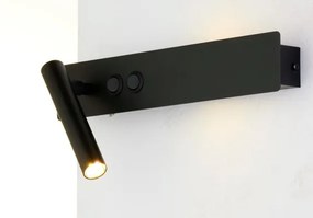 Lampă de perete cu spot HOTEL MOOD 1xG9/12W/230V + 1xG9/3W negru