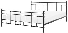 Pat matrimonial 180 cm LUXO (cu somieră) (negru). 1007327