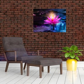 Tablou cu lotus pe apă (70x50 cm)