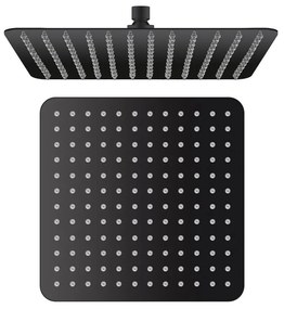 Cap de duș negru mat din oțel inoxidabil Slim – Sapho