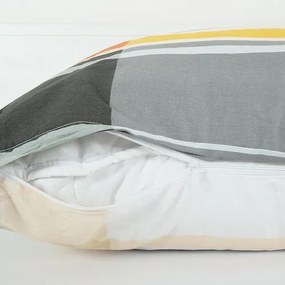 Lenjerie pat bumbac creponat B.E.S. Petrovice Top Class Orange kube,140 x 200 cm, 70 x 90 cm