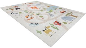 BAMBINO 1165 covor lavabil Grădină zoologică pentru copii anti-alunecare bej - SECUNDAR-COTATI PRODUSUL
