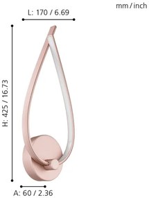 Eglo 97363 - Aplică perete LED PALOZZA 1xLED/11W/230V