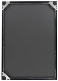 Oglinda dreptunghiulara cu rama din polistiren neagra/argintie Cliff, 68cm (L) x 48cm (L) x 1.6cm (H)