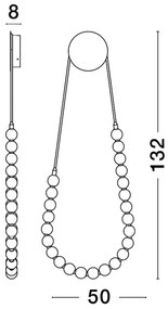 Aplica LED suspendata design de lux deosebit PERLA