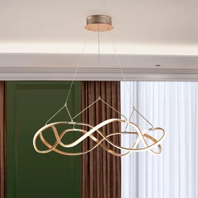 Lustra LED design ultra-modern Molly auriu roze 80cm SV-763967