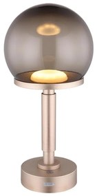 Lampă LED tactilă reîncărcabilă de masă Globo 21034CH HAKU LED/2,5W/5V 2700/4000/6500K roz-auriu