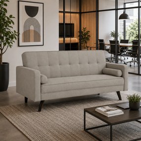 Canapea extensibilă, material gri-maro taupe, OTISA