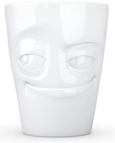 Cană din porțelan cu mâner șarlatan, 58products, alb