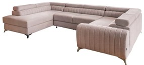 Colțar roz extensibil/cu spațiu de depozitare (cu colț pe partea stângă/în formă de "U") Louis – ELTAP