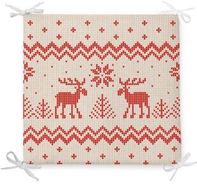 Pernă de scaun din amestec de bumbac cu model de Crăciun Minimalist Cushion Covers Merry Christmas, 42 x 42 cm