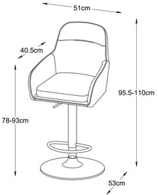 Scaune de bar verzi 2 buc. (înălțime șezut 69 cm) Avola – Unique Furniture