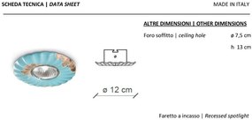 Spot incastrabil design retro realizat manual din ceramica VINTAGE