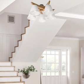Lustr ANTONIO 5xE14/40W/230V, montaj plafon, stejar