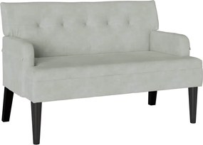 vidaXL Bancă Chesterfield Gri deschis 112 x 65,5 x 75 cm Catifea