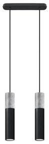 Sollux SL.0651 - Lustr BORGIO 2xGU10/40W/230V beton/metal negru