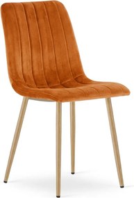 Scaun de catifea teracota LAVA