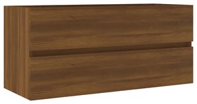 815659 vidaXL Dulap chiuvetă, stejar maro, 100x38,5x45 cm, lemn prelucrat