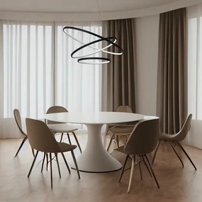 Lustră LED pe cablu HOOP LED/93W/230V d. 80 cm 4000K negru