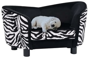vidaXL Canapea pentru câini, negru, 68 x 38 x 38 cm, pluș