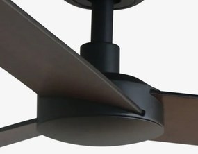 Ventilator LED de tavan FARO 34298WT RUDDER L negru/wenge d. 132 cm WT + telecomandă