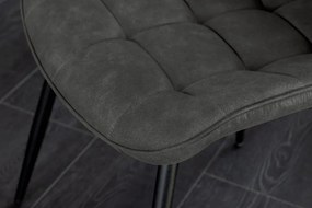 Set de 4 scaune ROADSTAR microfibra gri inchis