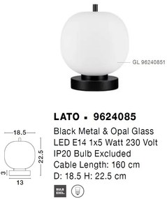 Veioza/Lampa de masa design decorativ LATO
