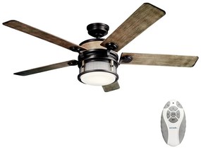 Ventilator LED dimabil de tavan Kichler KLF-AHRENDALE-60-AVI 10W/230V IP44 + telecomandă
