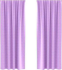 vidaXL Perdele Opaque cu Inel 2 pcs Violet 260 x 140 cm Poliester