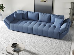 Canapea extensibilă dumonde cu ladă de depozitare si sezut confortabil din spuma high-density, Berlin Enjoy Blue 300x100 cm