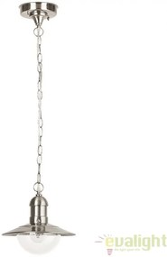 Lustra, Pendul de exterior cu protectie IP44, finisaj otel inoxidabil, diametru 24cm, Oslo 8764 RX