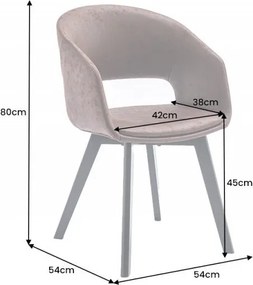 Set 2 scaune design scandinav Nordic Star microfibra maro antic