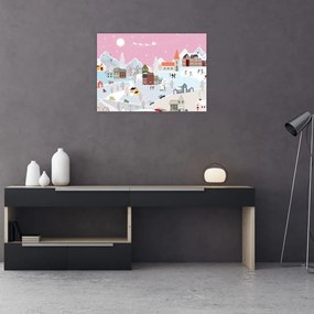 Tablou pe sticlă - Iarma magică (70x50 cm)