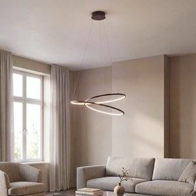 Lampă pendant de design bronz 72 cm inclusiv LED cu dimmer în 3 trepte - Rowan