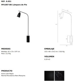 Lampadar, Lampa de podea eleganta design minimalist Marble