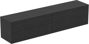 Dulap baza suspendat Ideal Standard Atelier Conca finisaj stejar inchis 4 sertare cu blat 240 cm