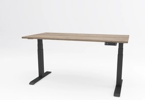 Birou reglabil pe inaltime TerrA8 PRO BLACK- 2 motoare, profil patrat, culoare Negru (Dimensiune blat: 137x67 cm, Culoare blat: Negru 25mm)