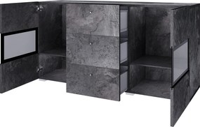 Comodă cu sertare Baros 26 132 cm - beton închis / schiefer