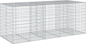 vidaXL Coș gabion cu capac, 250x100x100 cm, fier galvanizat