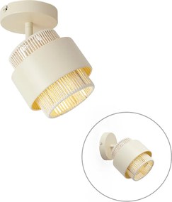 Spot modern bej cu auriu, rotativ și înclinabil - Kora