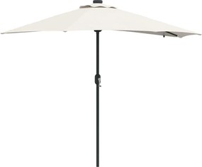 vidaXL Parasol de Grădină Nisipiu 294 x 150 x 223 cm Poliester și oțel